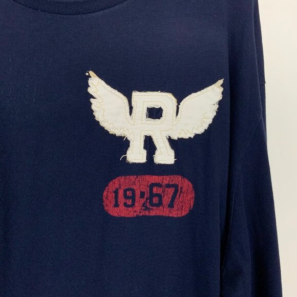 Polo Ralph Lauren Long Sleeve Navy Blue Shirt "R" Patch XL - Picture 6 of 16